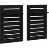Image de Étagères De Chevet Murales 2 Pcs Noir Bois De Pin Massif Vidaxl