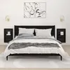 Image de vidaXL Étagères de chevet murales 2 pcs Noir Bois de pin massif 824772