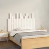 Image de Tête De Lit Murale Blanc 108x3x80 Cm Bois Massif De Pin Vidaxl