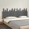 Image de Tête De Lit Murale Gris 204x3x80 Cm Bois Massif De Pin Vidaxl