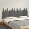 Image de vidaXL Tête de lit murale Gris 204x3x80 cm Bois massif de pin 824780