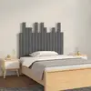 Image de Tête De Lit Murale Gris 95,5x3x80 Cm Bois Massif De Pin Vidaxl