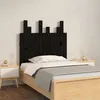 Image de Tête De Lit Murale Noir 82,5x3x80 Cm Bois Massif De Pin Vidaxl