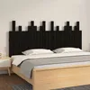 Image de Tête De Lit Murale Noir 166x3x80 Cm Bois Massif De Pin Vidaxl