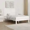 Image de Tête De Lit Murale Blanc 108x3x60 Cm Bois Massif De Pin Vidaxl