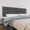 Image de vidaXL Tête de lit murale Gris 204x3x60 cm Bois massif de pin 824830