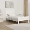 Image de Tête De Lit Murale Blanc 95,5x3x60 Cm Bois Massif De Pin Vidaxl