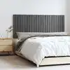 Image de Tête De Lit Murale Gris 147x3x60 Cm Bois Massif De Pin Vidaxl