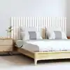 Image de Tête De Lit Murale Blanc 159,5x3x60 Cm Bois Massif De Pin Vidaxl