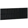 Image de Tête De Lit Murale Noir 159,5x3x60 Cm Bois Massif De Pin Vidaxl