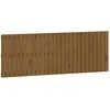 Image de Tête De Lit Murale Marron Miel 166x3x60 Cm Bois Massif De Pin Vidaxl