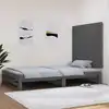 Image de Tête De Lit Murale Gris 108x3x90 Cm Bois Massif De Pin Vidaxl
