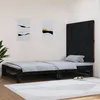 Image de Tête De Lit Murale Noir 108x3x90 Cm Bois Massif De Pin Vidaxl