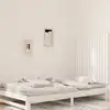 Image de Tête De Lit Murale Blanc 95,5x3x90 Cm Bois Massif De Pin Vidaxl
