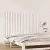 Image de Tête De Lit Murale Blanc 147x3x90 Cm Bois Massif De Pin Vidaxl