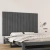Image de Tête De Lit Murale Gris 147x3x90 Cm Bois Massif De Pin Vidaxl