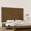 Image de vidaXL Tête de lit murale Marron miel 147x3x90 cm Bois massif de pin 824896