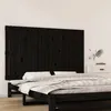 Image de Tête De Lit Murale Noir 147x3x90 Cm Bois Massif De Pin Vidaxl