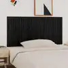 Image de Tête De Lit Murale Noir 185x3x90 Cm Bois Massif De Pin Vidaxl