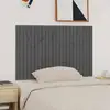 Image de Tête De Lit Murale Gris 140x3x90 Cm Bois Massif De Pin Vidaxl
