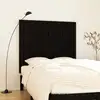 Image de Tête De Lit Murale Noir 127,5x3x110 Cm Bois Massif De Pin Vidaxl