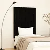 Image de Tête De Lit Murale Noir 82,5x3x110 Cm Bois Massif De Pin Vidaxl
