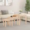 Image de Tables Gigognes 3 Pcs Bois De Pin Massif Vidaxl
