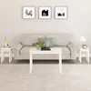 Image de Tables Gigognes 3 Pcs Blanc Bois De Pin Massif Vidaxl