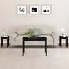 Image de Tables Gigognes 3 Pcs Noir Bois De Pin Massif Vidaxl