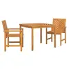 Image de Vidaxl ensemble de salle à manger pour jardin 3 pcs marron