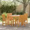 Image de Ensemble De Salle À Manger Pour Jardin 5 Pcs Marron Vidaxl