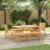 Image de Ensemble De Salle À Manger Pour Jardin 5 Pcs Marron Vidaxl