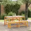 Image de Ensemble De Salle À Manger Pour Jardin 3 Pc Marron Vidaxl