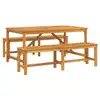 Image de Vidaxl ensemble de salle à manger pour jardin 3 pc marron