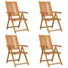 Image de Chaise de jardin inclinable - vidaXL - Marron - Bois dacacia massif - 57x72x109 cm - Dossier ajustable - Robuste