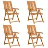Image de Vidaxl chaise de jardin 4 pcs marron 57 x 72 x 109 cm