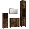 Image de Ensemble De Meubles De Salle De Bain 4 Pcs Chêne Fumé Bois Vidaxl