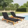 Image de Salon De Jardin 3 Pcs Résine Tressée Et Bois Massif D'acacia Vidaxl