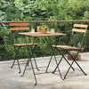 Image de vidaXL Table de bistro pliante 55x54x71cm Bois de teck solide et acier 319978