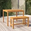 Image de Table À Manger De Jardin 90x90x74 Cm Bois D'acacia Solide Vidaxl