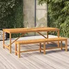 Image de vidaXL Table à manger de jardin 200x90x74 cm bois dacacia solide table table dextérieur mobilier de jardin table de 362242