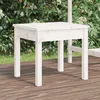 Image de Banc De Jardin Blanc 50x44x45 Cm Bois Massif De Pin Vidaxl