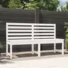 Image de Banc De Jardin Blanc 157,5 Cm Bois Massif De Pin Vidaxl
