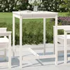 Image de Table De Jardin Blanc 82,5x82,5x110 Cm Bois Massif De Pin Vidaxl