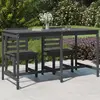 Image de Table De Jardin Gris 203,5x90x110 Cm Bois Massif De Pin Vidaxl