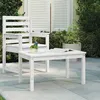 Image de Table De Jardin Blanc 82,5x50,5x45 Cm Bois Massif De Pin Vidaxl
