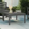 Image de Table De Jardin Gris 82,5x82,5x45 Cm Bois Massif De Pin Vidaxl