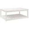 Image de Table De Jardin Blanc 121x82,5x45 Cm Bois Massif De Pin Vidaxl