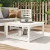 Image de Table De Jardin Blanc 82,5x82,5x45 Cm Bois Massif De Pin Vidaxl