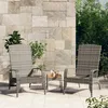 Image de Chaise De Jardin Adirondack Gris Résine Tressée Vidaxl
